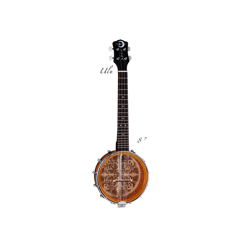 Luna Ukulele B8ULU Banjo Ukulele 8" Tobacco Burst