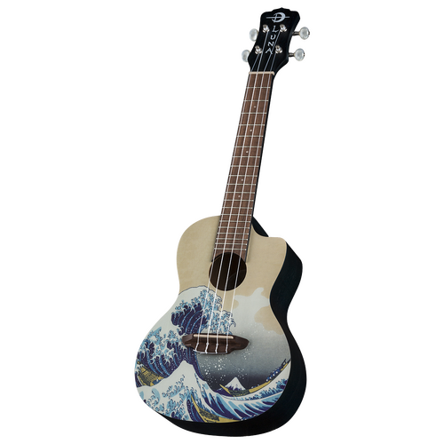 Luna UKEGWC Ukulele Great Wave Concert w/ Gigbag