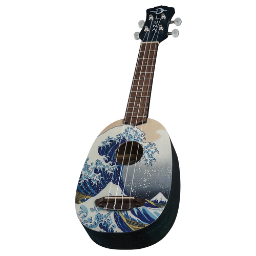 Luna UKEGWS Ukulele Great Wave Soprano w/Gig Bag