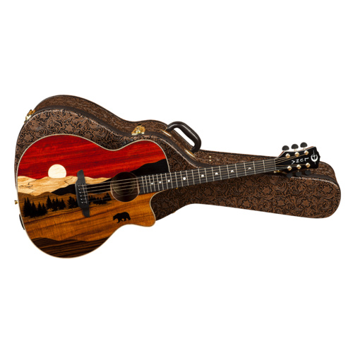 Luna Vista Bear C/E Acoustic Guitar with Hard Case