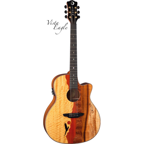 Luna Vista Eagle Acoustic Guitar With Hard Case