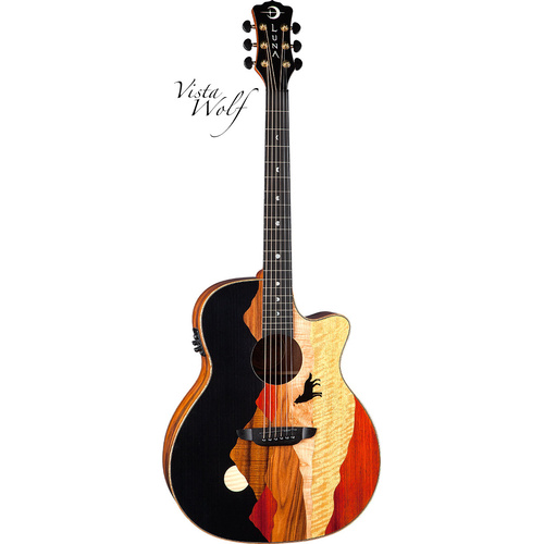 Luna Vista Wolf Acoustic Guitar With Hard Case