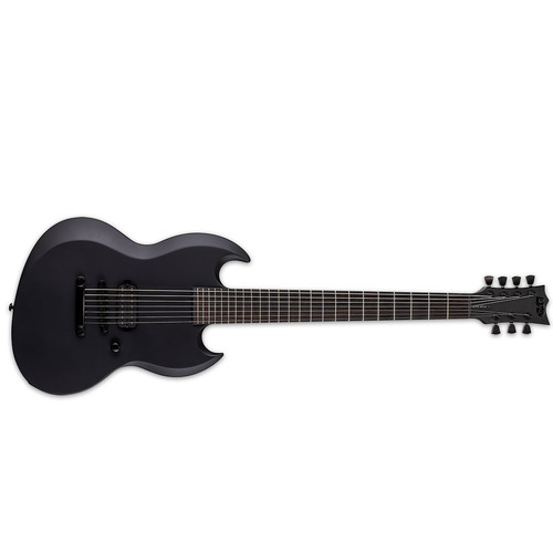 ESP LTD VIPER-7 Baritone BLACK METAL Electric Guitar Black Satin - LVP-7BBKMBLKS