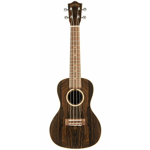 Lanikai Ziricote Series Concert Ukulele with Padded Gig Bag, Natural Satin Finish, D'Addario Strings, Chrome Tuners, and Wide Neck Profile