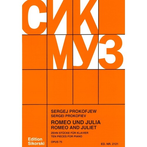 Romeo And Juliet 10 Pieces Op 75 Piano Solo (Softcover Book)