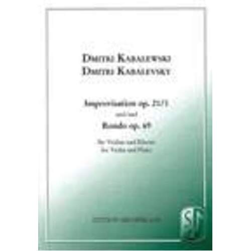 Improvisation Op 21 No 1 And Rondo Op 69 Violin/Piano (Softcover Book)