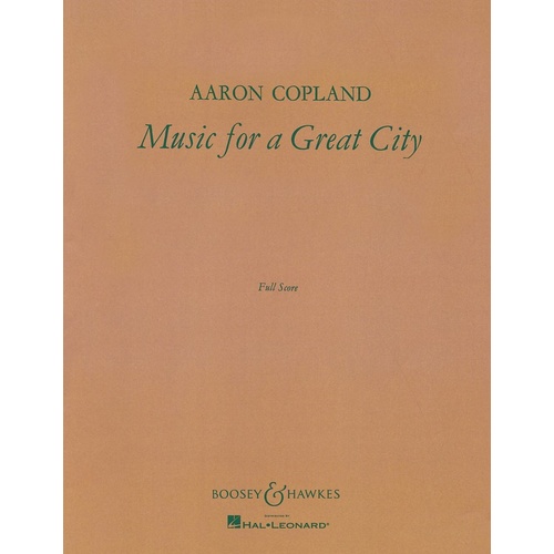 Music Great City Score Book