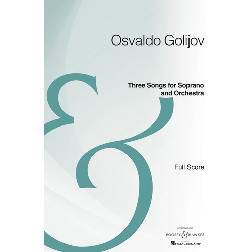 Three Songs For Soprano And String Orchestra Book