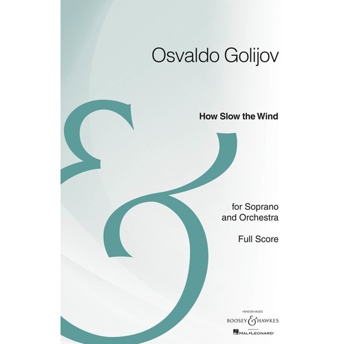 How Slow The Wind Soprano/Chamber Orchestra Book