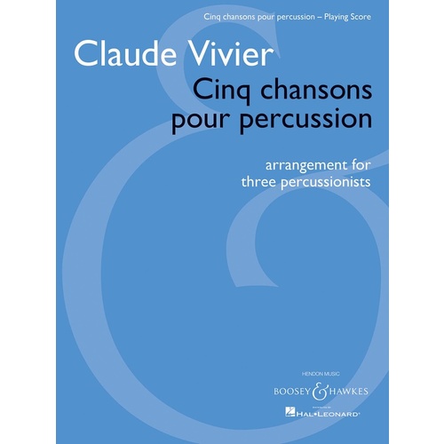 Cinq Chansons Pour Percussion 2-3 Percussionists Book