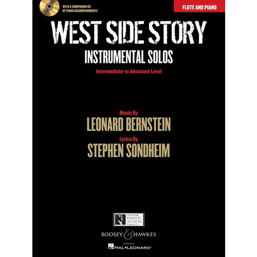 West Side Story Flute And Piano Book/CD Int-Adv Book