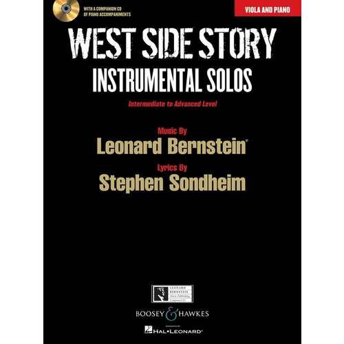 West Side Story Viola And Piano Book/CD Int-Adv Book