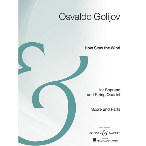 How Slow The Wind Sop/String Qrt Score/Parts Book