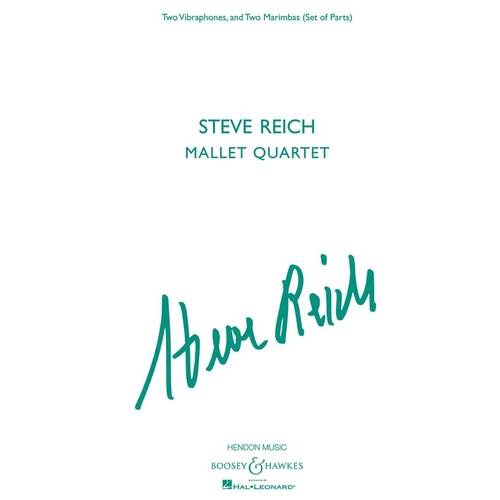 Steve Reich Mallet Quartet Parts Book