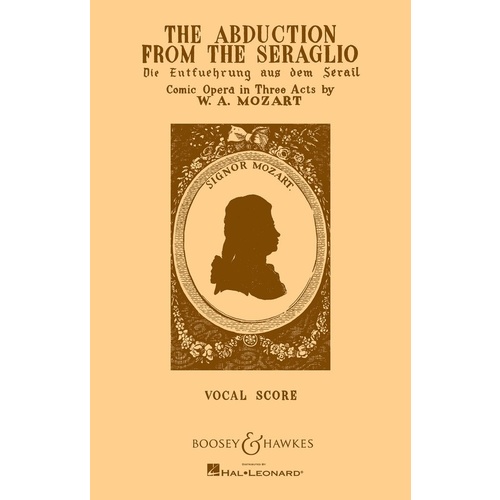 Abduction From The Seraglio Vocal Score Book
