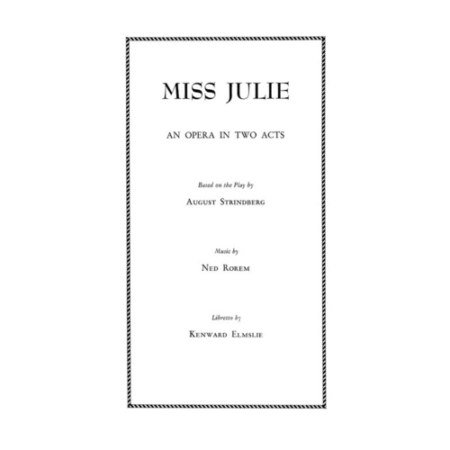 Miss Julie Libretto Book