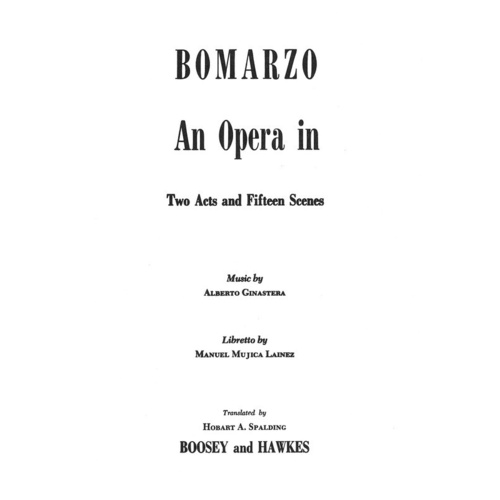 Bomarzo Libretto Book