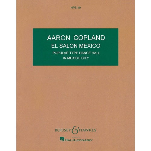 El Salon Mexico Study Score Hps49 Orch Book