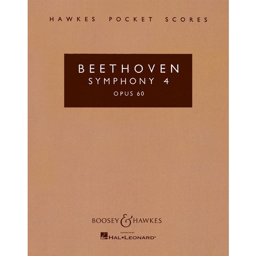 Symphony No4 Op60 Study Score Book