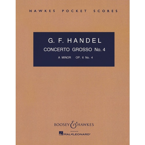 Conc Gros Op6 No4 Study Score Book