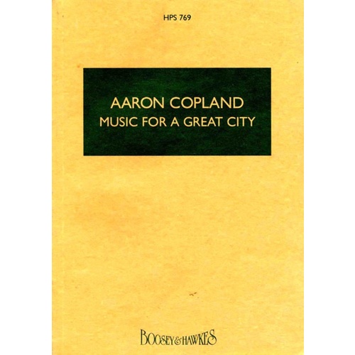 Music Great City Study Score Book