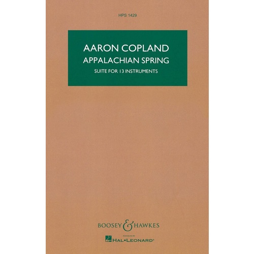 Appalachian Spring Study Score Book