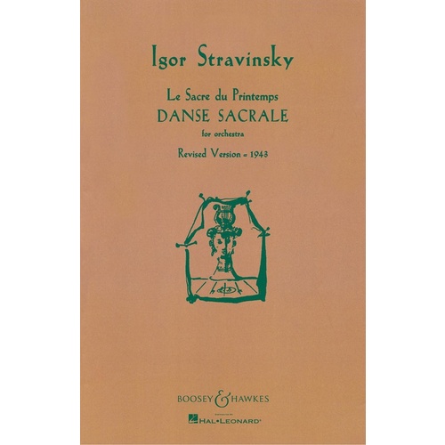 Danse Sacrale Study Score Book