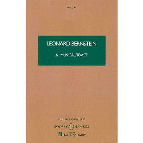 A Musical Toast Study Score Book