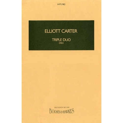 Triple Duo 1982 Stdysc Book