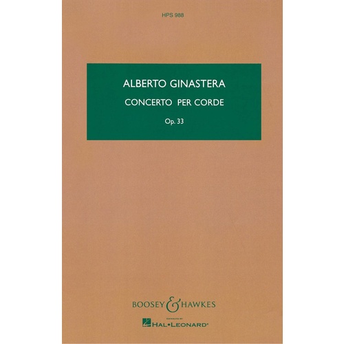 Concerto Corde Study Score Book