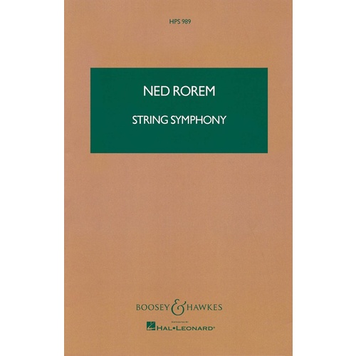 String Symphony Study Score Book