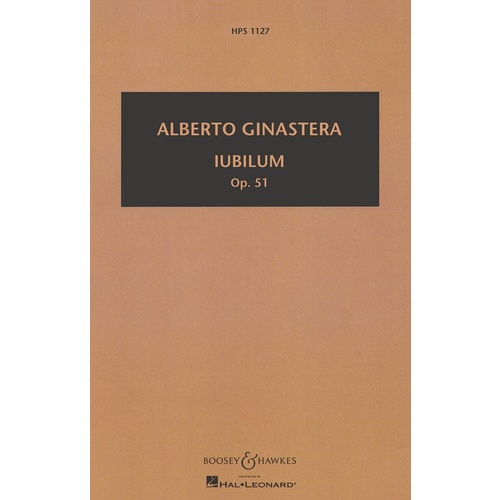 Iubilum Op51 Study Score Book