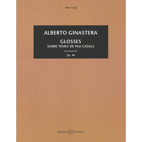 Glosses Study Score Book