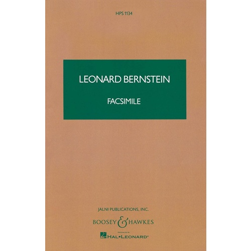 Bernstein - Facsimile Study Score Book