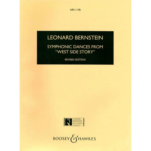 Symphonic Dances West Side Story Study Score Book