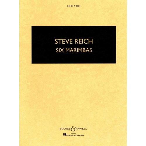 6 Marimbas Study Score Book
