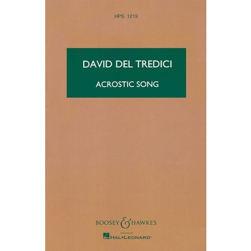 Acrostic Song Study Score Book