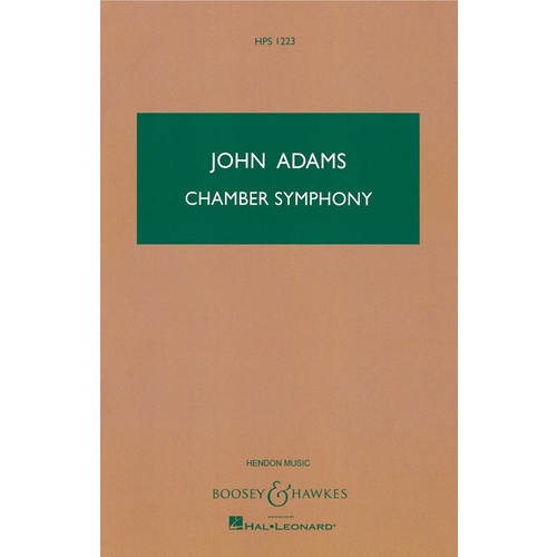 Adams - Chamber Symphony Study Score Book