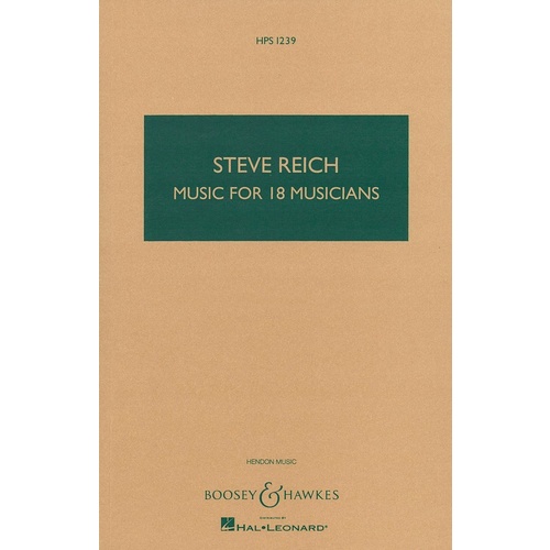 Music For 18 Musicians Study Score Book
