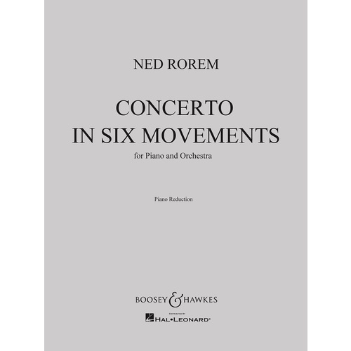 Concerto In 6 Mvmnt Piano Book