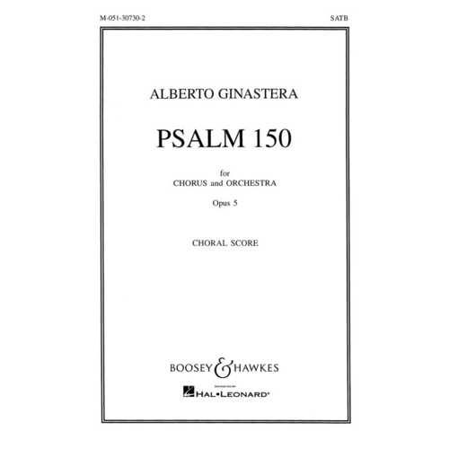 Psm 150 Cho/Orch Op5 Book