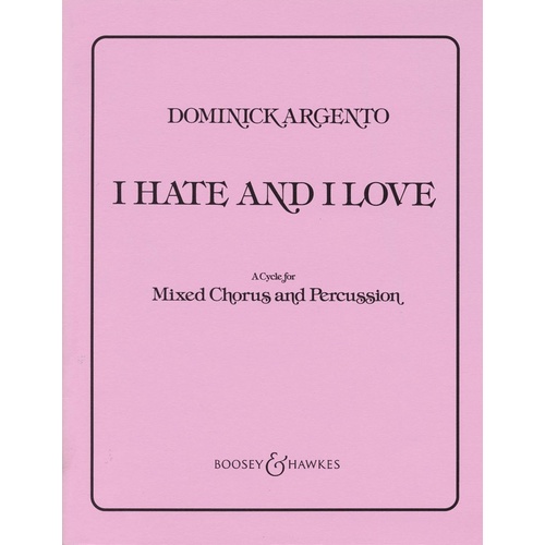 I Hate And I Love SATB Book