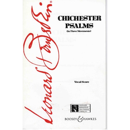 Bernstein - Chichester Psalms Vocal Score Book