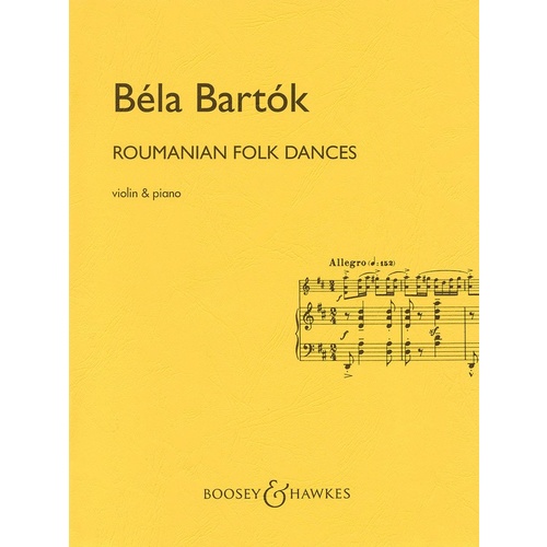 Roumanian Folk Dances Violin And Piano Book