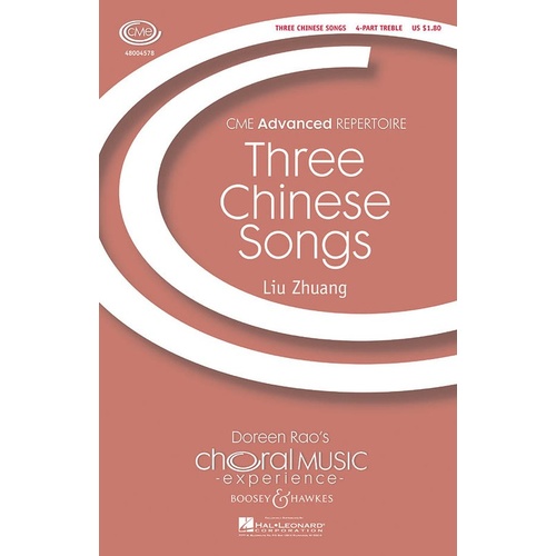 3 Chinese Songs SSAA Book