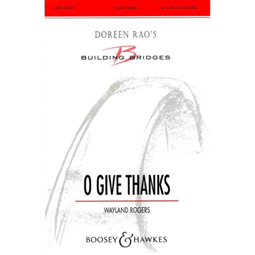 O Give Thanks SA/TB Book