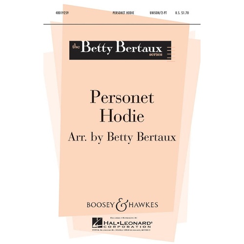 Personet Hodie 2 Pt Book