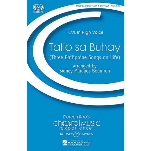 Tatlo SA Buhay SSAa A Cappella Book