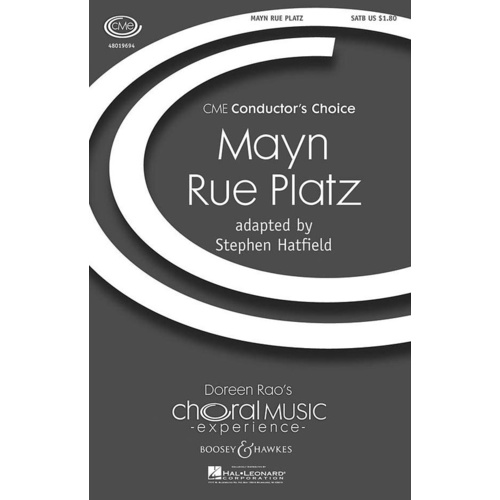 Mayn Rue Platz SATB Book