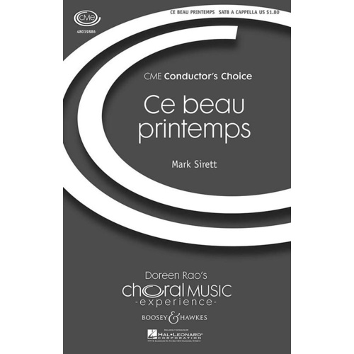 Ce Beau Printemps SATB Book